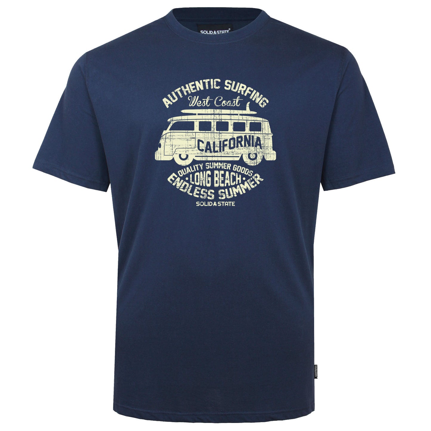 Solid State Plus Size California Camper T-Shirt Navy