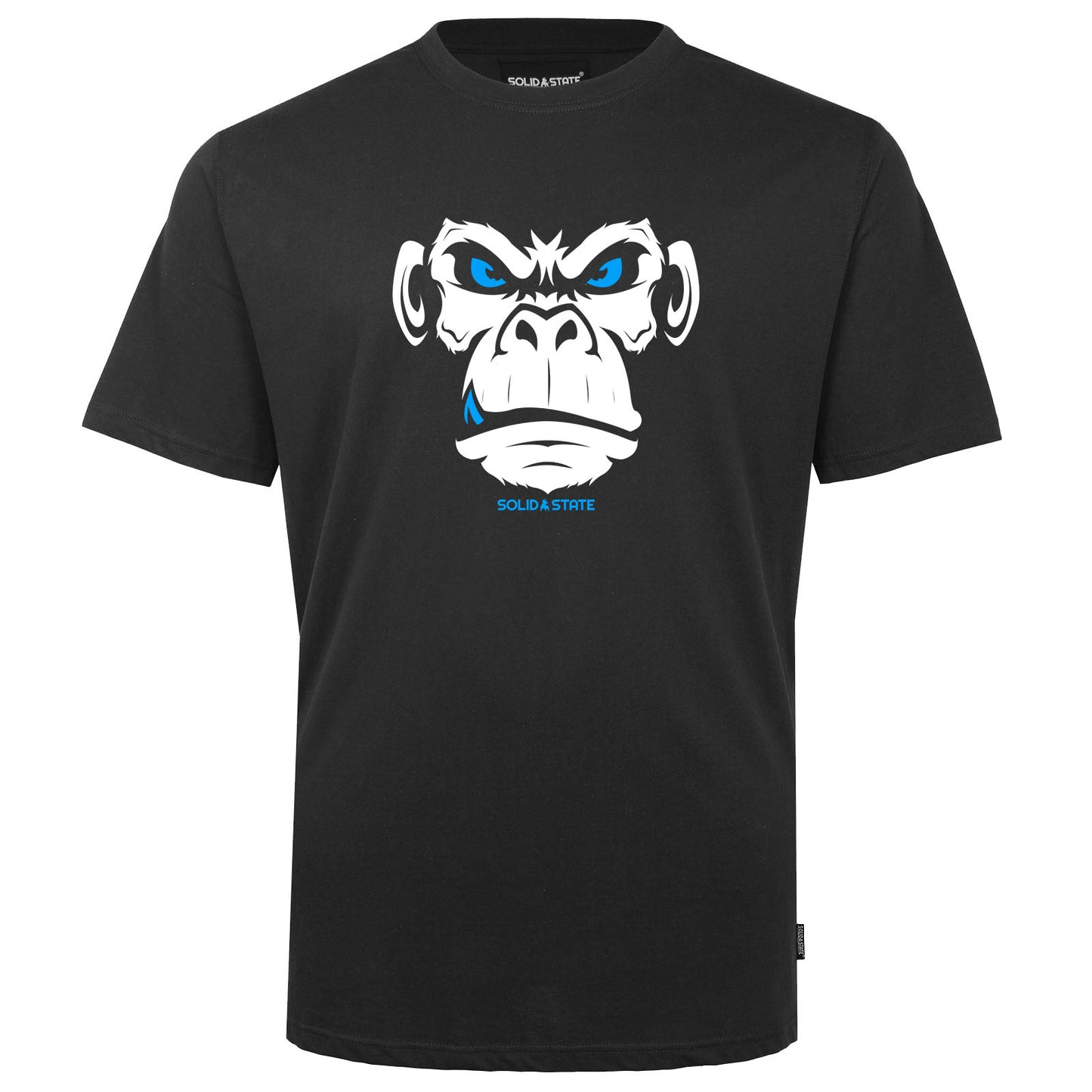 Solid State Plus Size Blue Eye Monkey T-Shirt Black