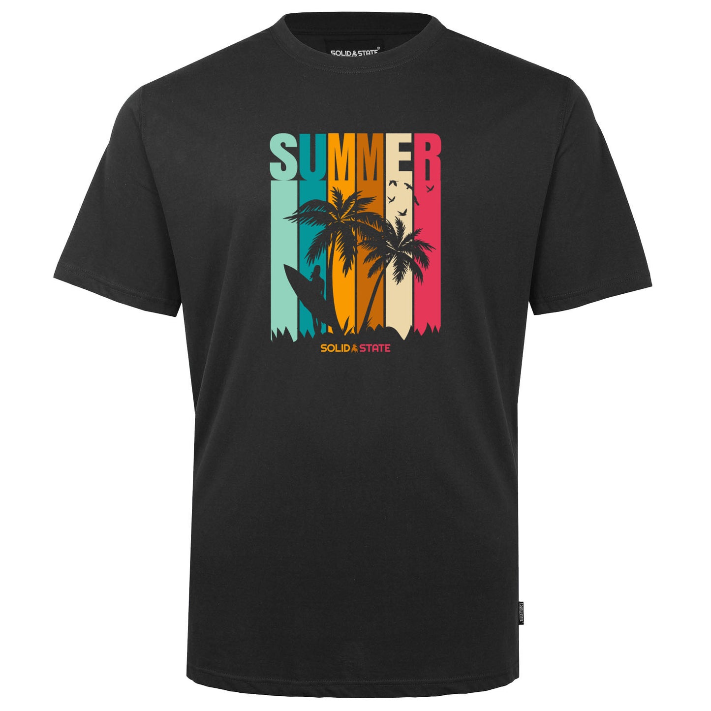 Solid State Plus Size Summer T-Shirt Black