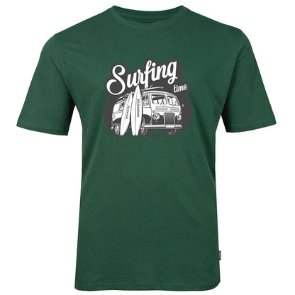 Solid State Plus Size Surfing Camper T-Shirt Olive