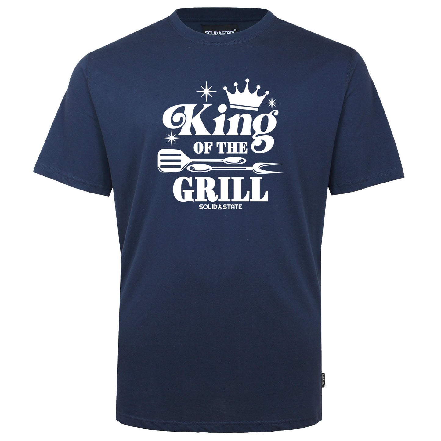 Solid State Plus Size King Of The Grill T-Shirt Navy