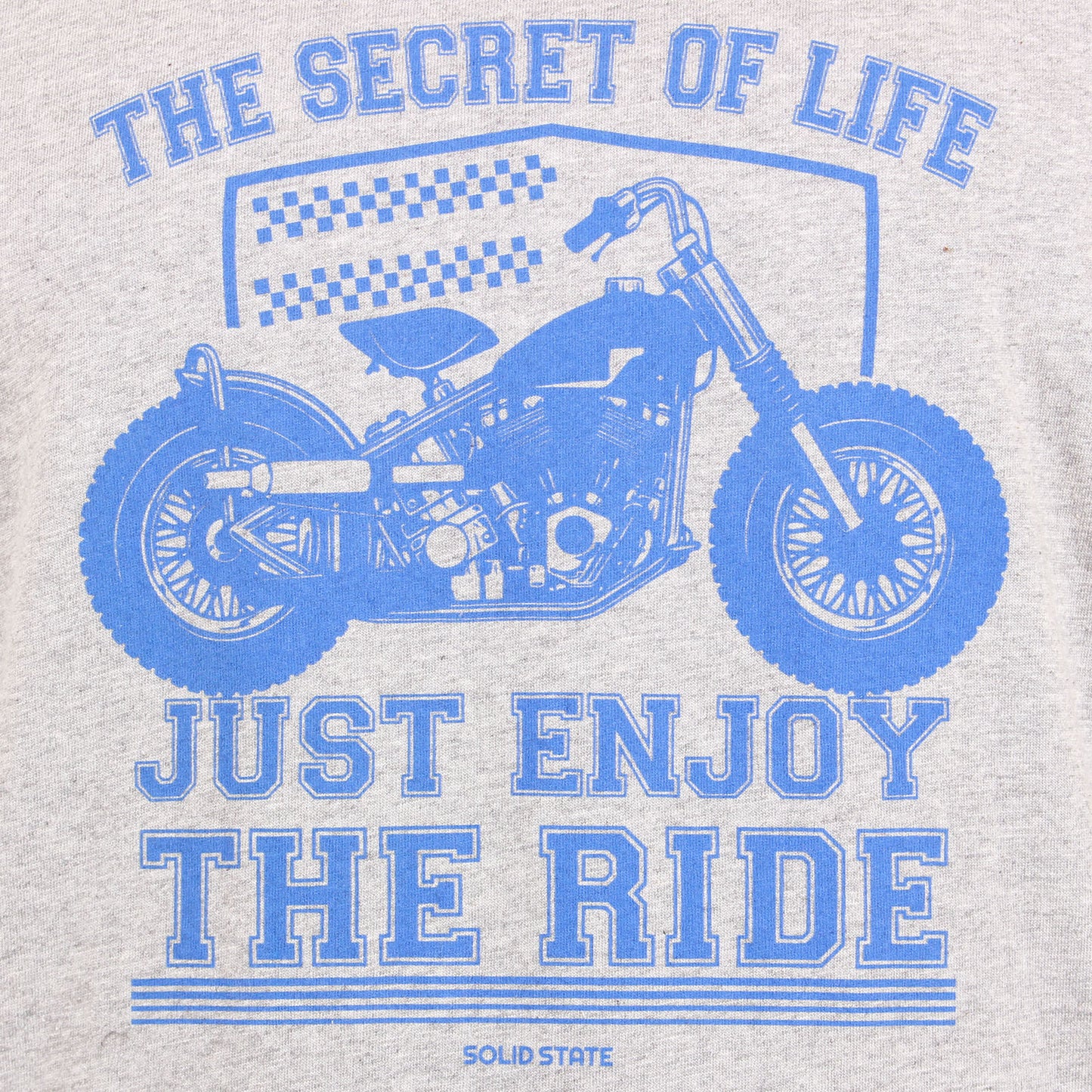 Solid State Plus Size San Jose 'Enjoy The Ride' T-Shirt Grey Marl