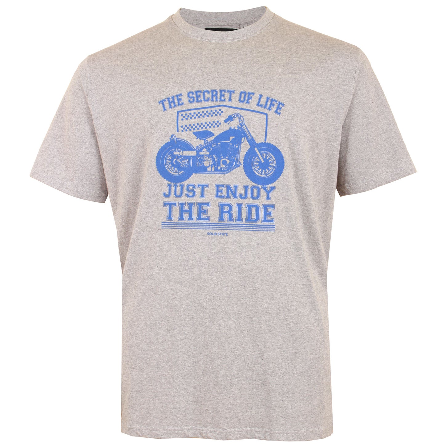 Solid State Plus Size San Jose 'Enjoy The Ride' T-Shirt Grey Marl