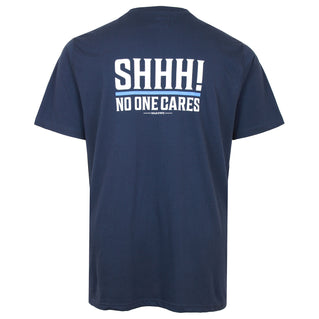 Solid State Plus Size El Paso 'No One Cares' (Back Print) T-Shirt Navy