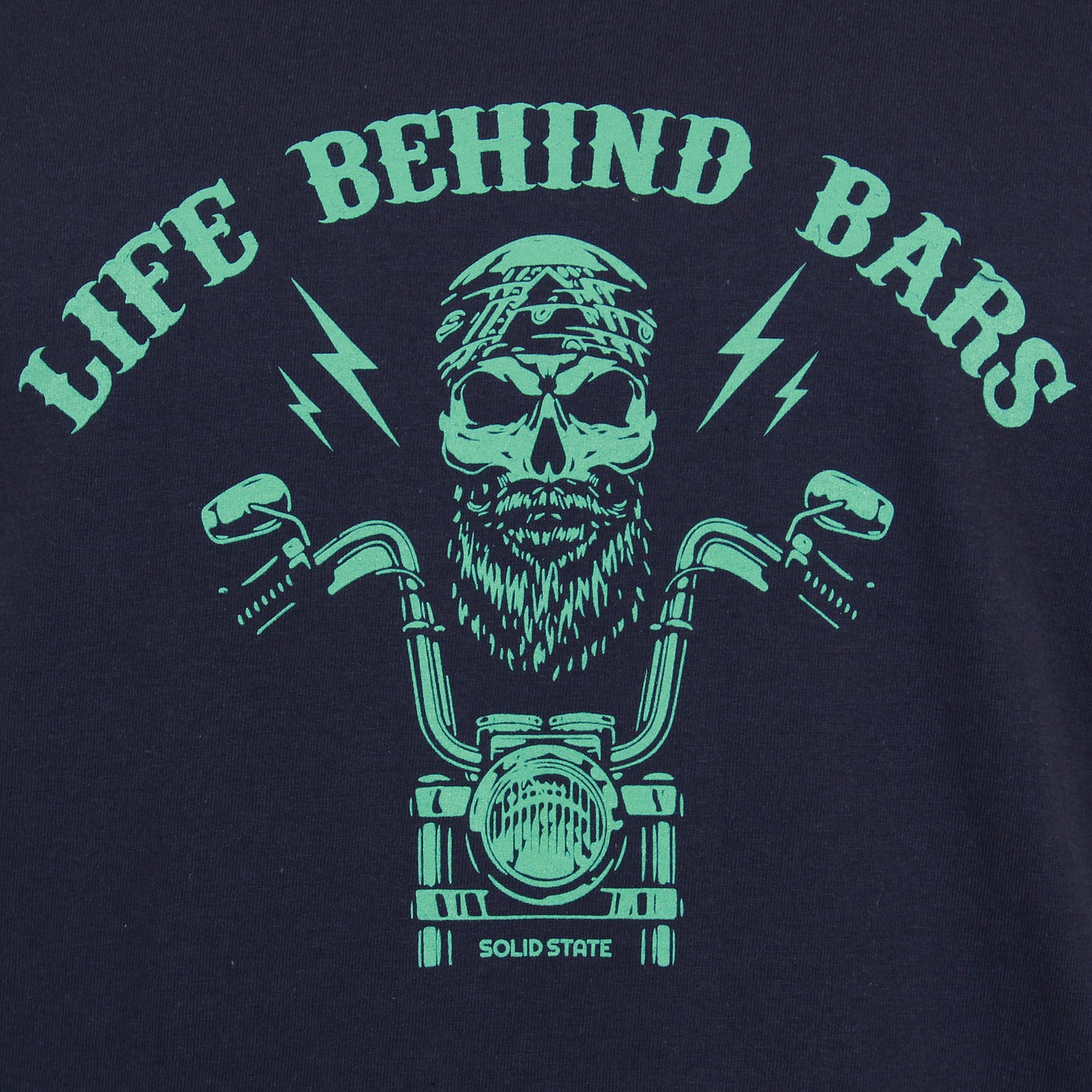 Solid State Plus Size Arlington 'Life Behind Bars' T-Shirt Navy