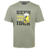 Solid State Plus Size Beer Idea T-Shirt Khaki