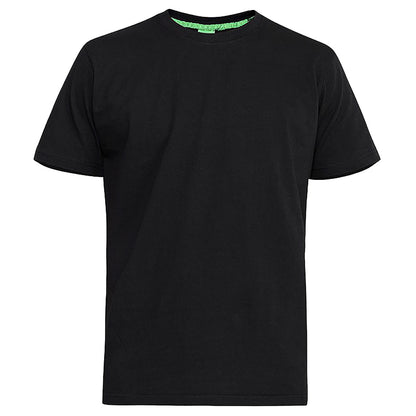 D555 Plus Size Flyers Plain T-Shirt Black