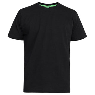 D555 Plus Size Flyers Plain T-Shirt Black