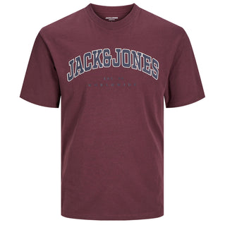 Jack & Jones Plus Size Caleb Varsity T-Shirt Vineyard Wine