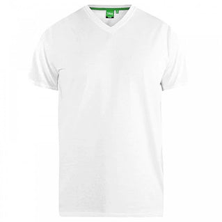 D555 Plus Size Signature V-Neck T-Shirt White