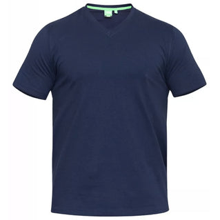 D555 Plus Size Signature V-Neck T-Shirt Navy