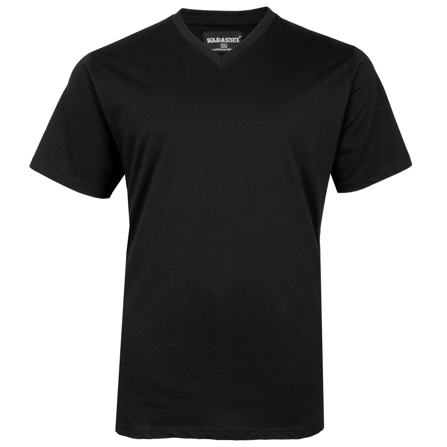 Solid State Plus Size Wisconsin V-Neck T-Shirt Black