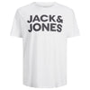 Jack & Jones Plus Size Corp Logo Large Graphic T-Shirt White