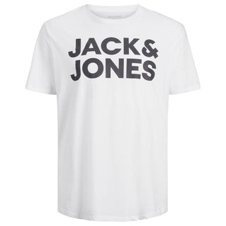 Jack & Jones Plus Size Corp Logo Large Graphic T-Shirt White