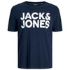 Jack & Jones Plus Size Corp Logo Large Graphic T-Shirt Navy Blazer