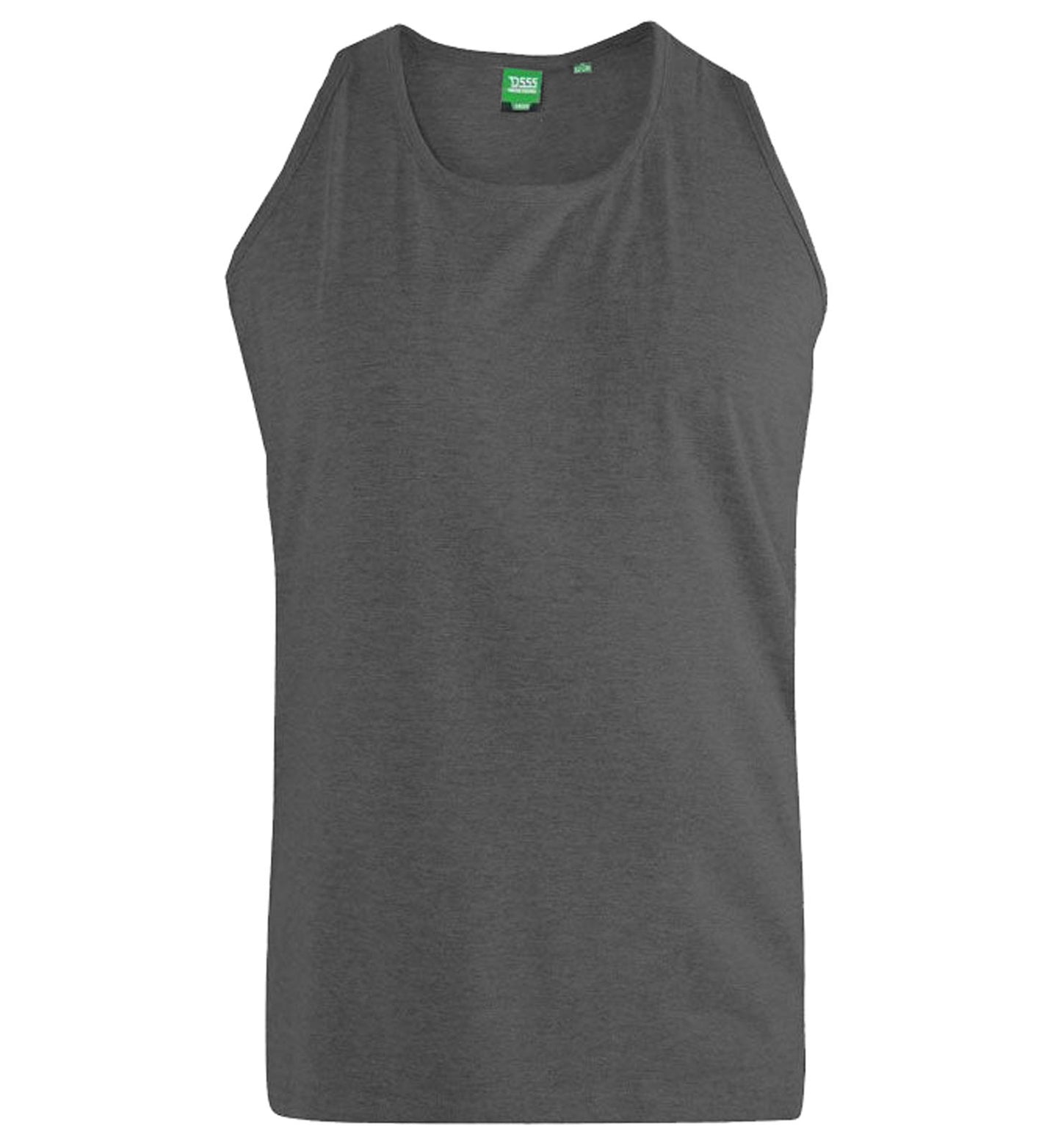 Plus Size Fabio Plain Vest Charcoal