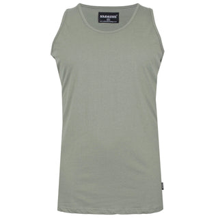 Solid State Plus Size Boston Muscle Vest Khaki