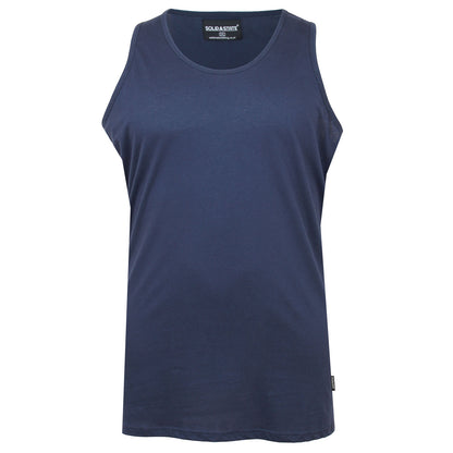 Solid State Plus Size Boston Muscle Vest Navy