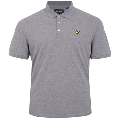 Lyle & Scott Plus Size Sp400 Plain Polo Mid Grey Marl