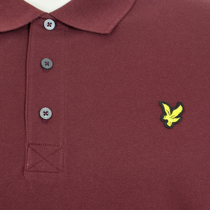 Plus Size Sp400 Plain Polo Burgundy