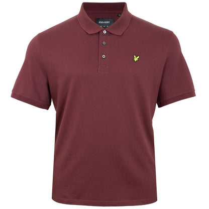 Lyle & Scott Plus Size Polo Shirt Burgundy