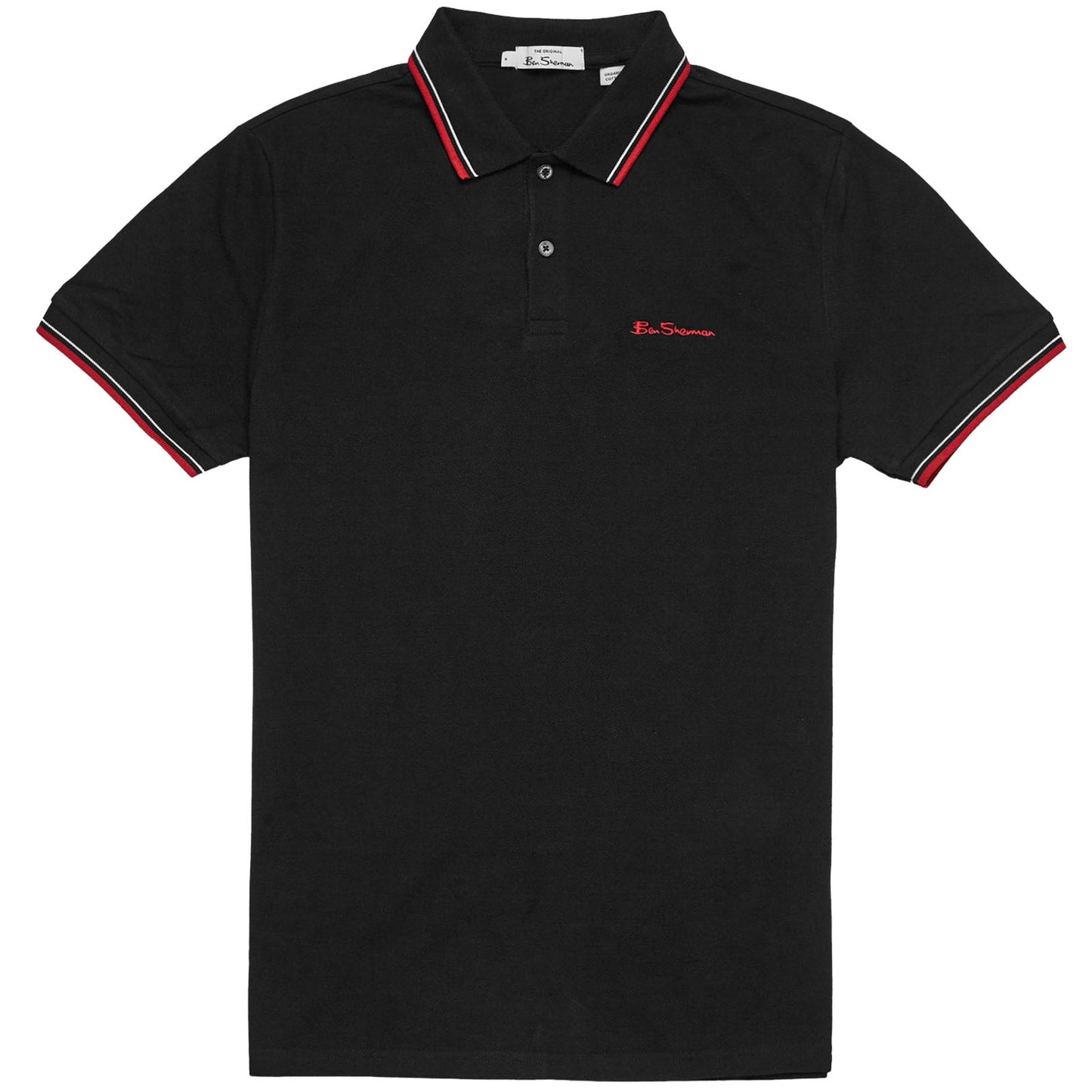 Plus Size Signature Tipped Polo Black