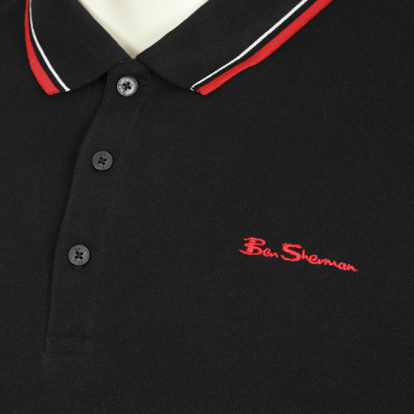 Plus Size Signature Tipped Polo Black