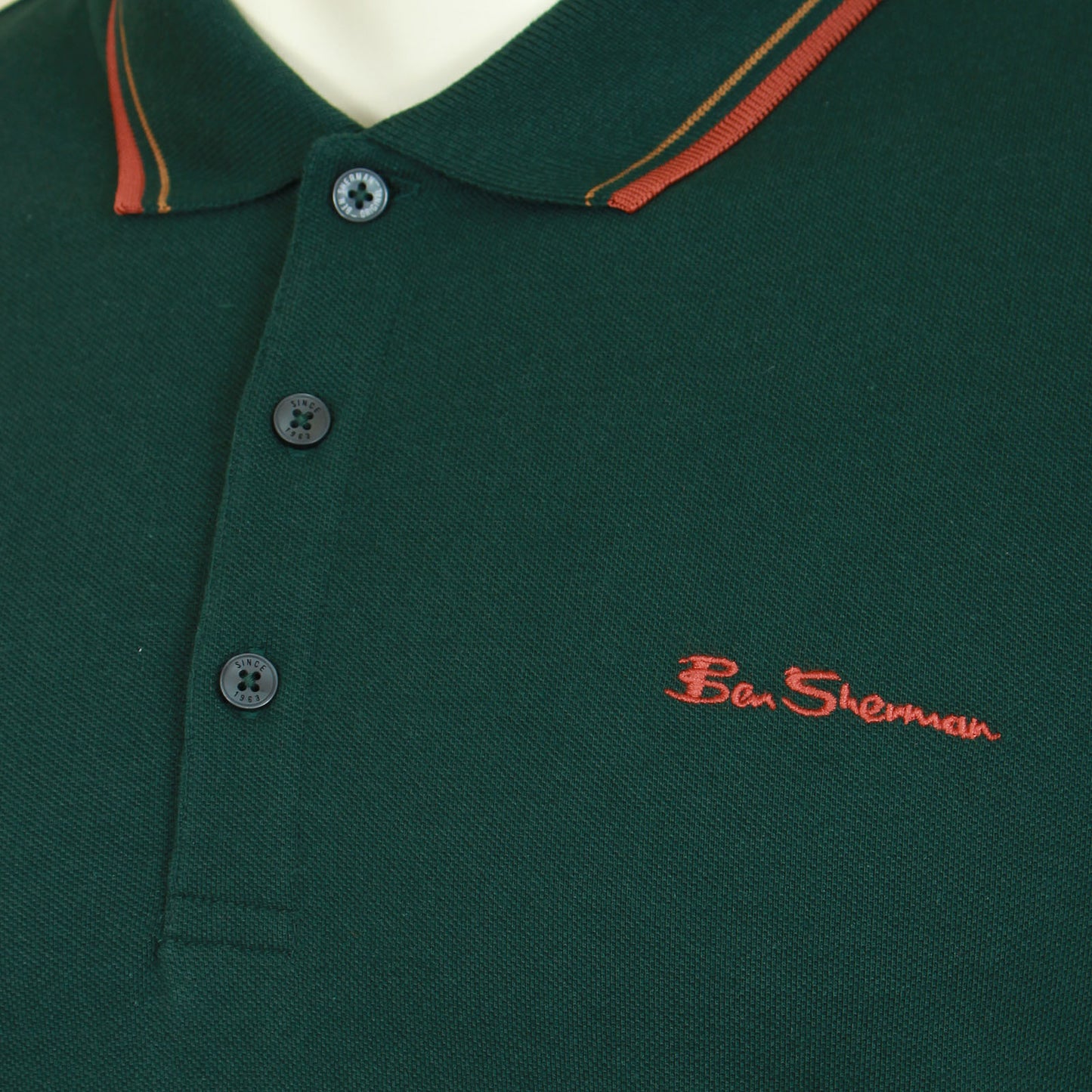 Plus Size Signature Tipped Polo Dark Green