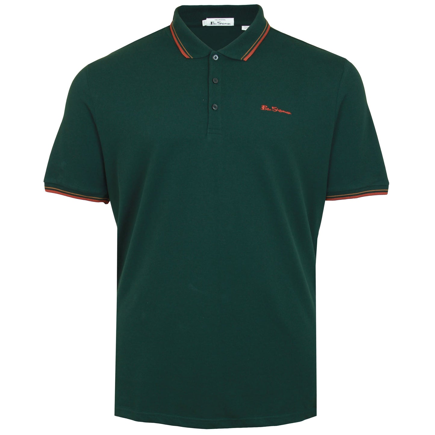 Plus Size Signature Tipped Polo Dark Green