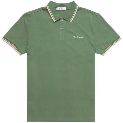 Plus Size Signature Tipped Polo Rich Fern