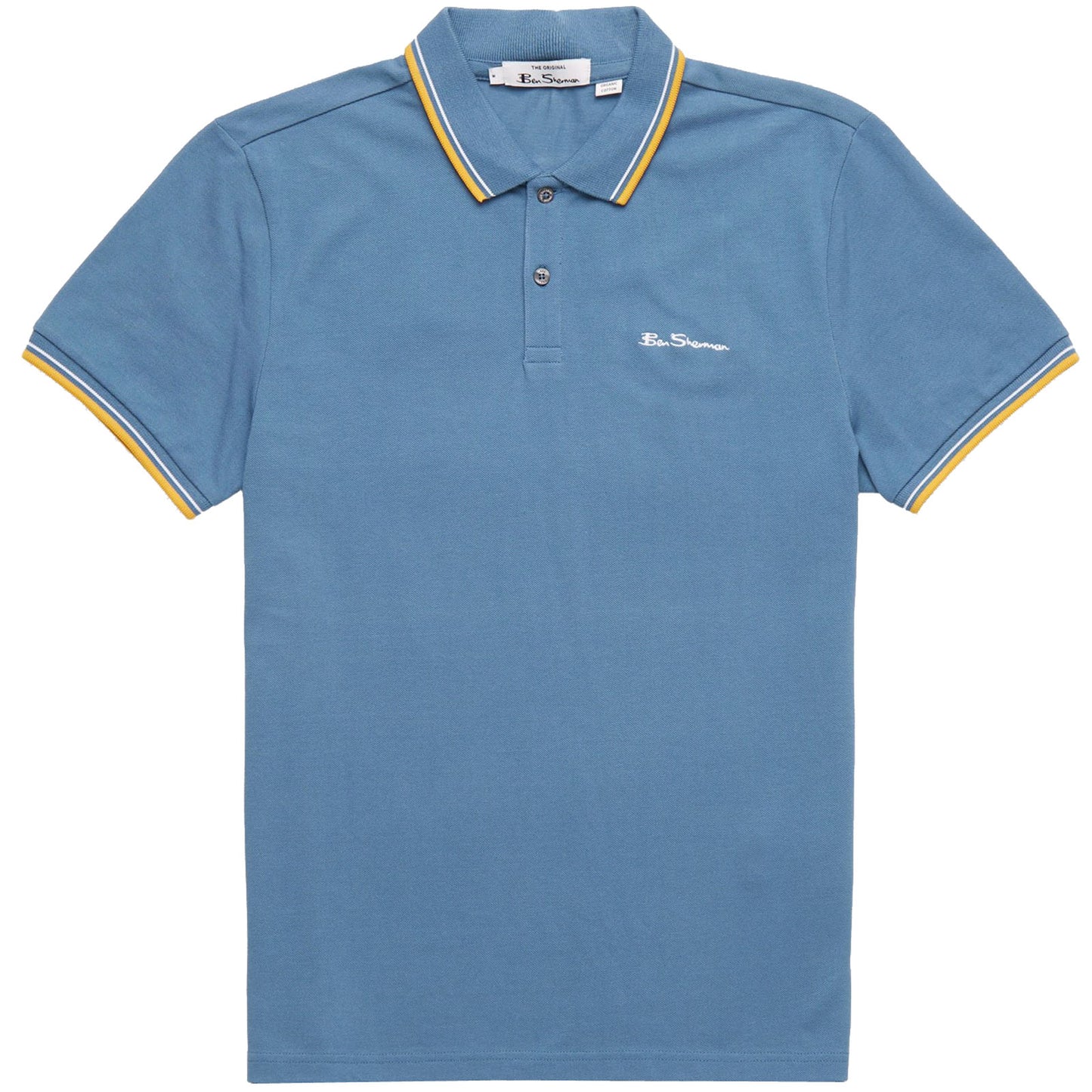 Plus Size 59310 Signature Tipped Polo Blue Shadow