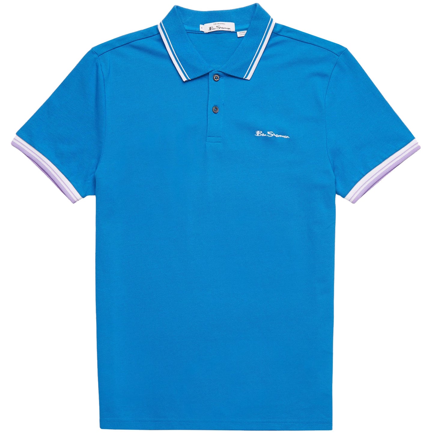 Plus Size Signature Tipped Polo Blue