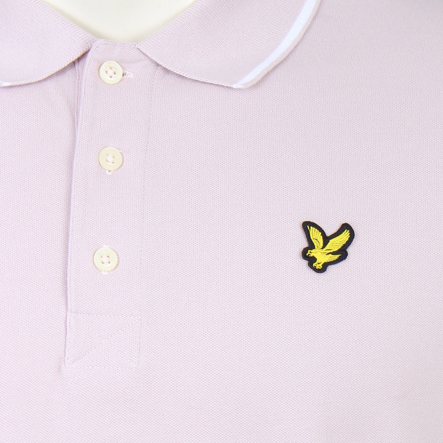 Lyle & Scott Plus Size Tipped Polo Shirt Pink Salt