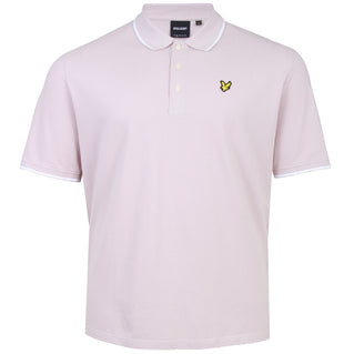 Lyle & Scott Plus Size Tipped Polo Shirt Pink Salt