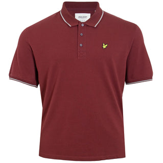 Lyle & Scott Plus Size Sp1524 Tipped Polo Burgundy