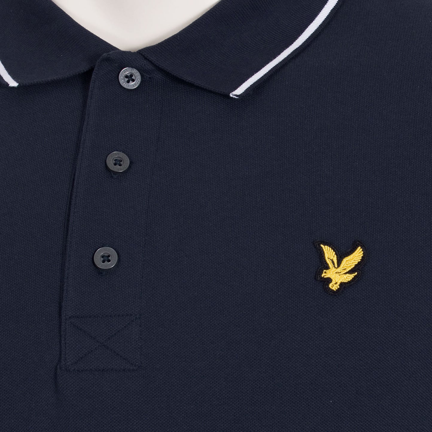 Lyle & Scott Plus Size Sp1524 Tipped Polo Dark Navy