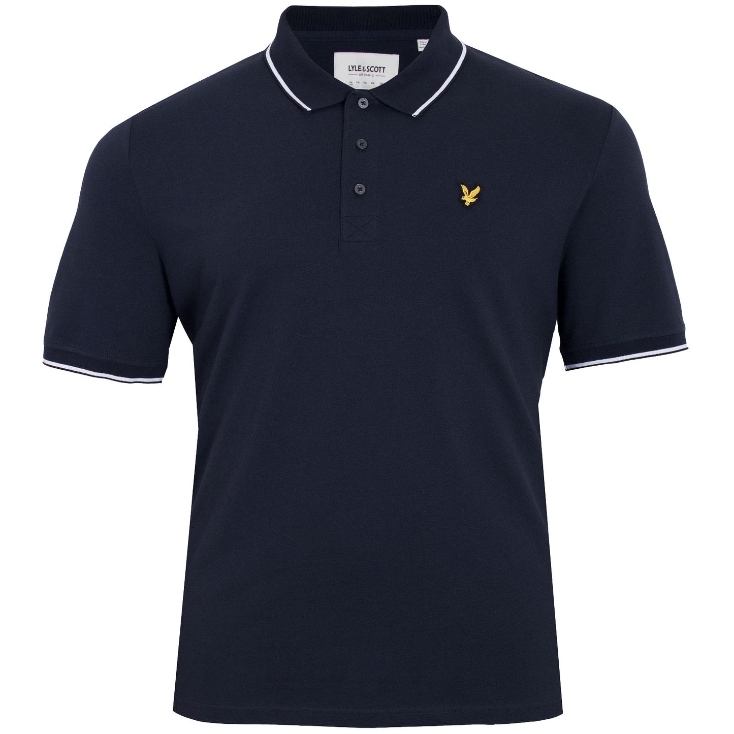 Lyle & Scott Plus Size Tipped Polo Shirt Dark Navy