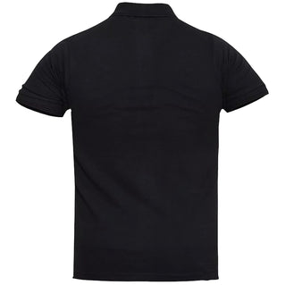 D555 Plus Size Grant Pique Pocket Polo Black