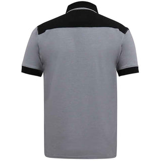 D555 Plus Size Prinstead Polo Grey/Black