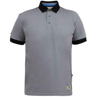 D555 Plus Size Prinstead Polo Grey/Black