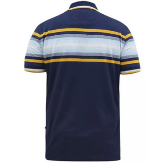 D555 Plus Size Peldon Chest Stripe Polo Denim