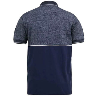 D555 Plus Size Jaywick Cut & Sew Polo Navy