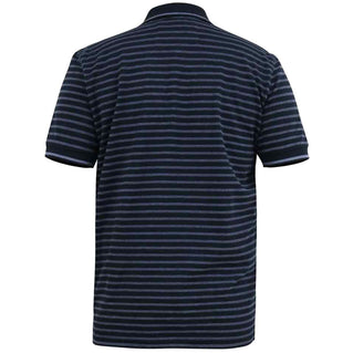 D555 Plus Size Rosemary Woven Stripe Polo Navy/Teal