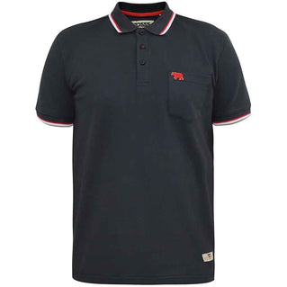 D555 Plus Size Kirby Twin Tipped Polo Black