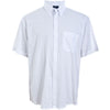 Plus Size Sh147 Plain Collar S/S Shirt White