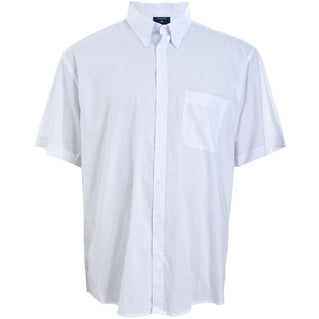 Espionage Plus Size Sh147 Plain Collar S/S Shirt White