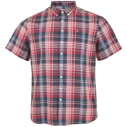 Plus Size Holzman Check S/S Shirt Biking Red