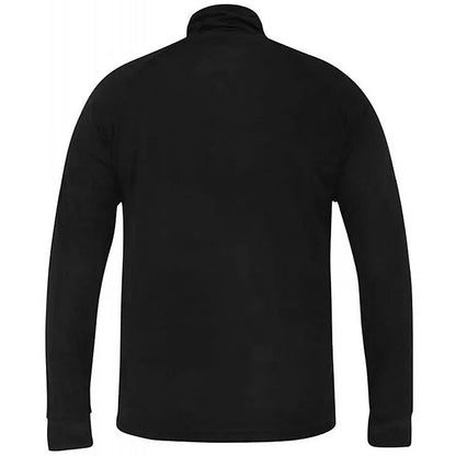 Plus Size Whitwell Dry Wear Zip Neck L/S T-Shirt Black