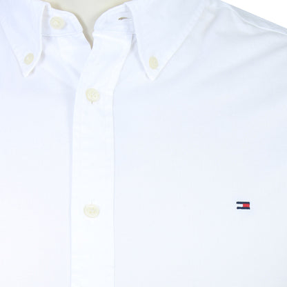 Tommy Hilfiger Plus Size Poplin Solid Long Sleeve Shirt White