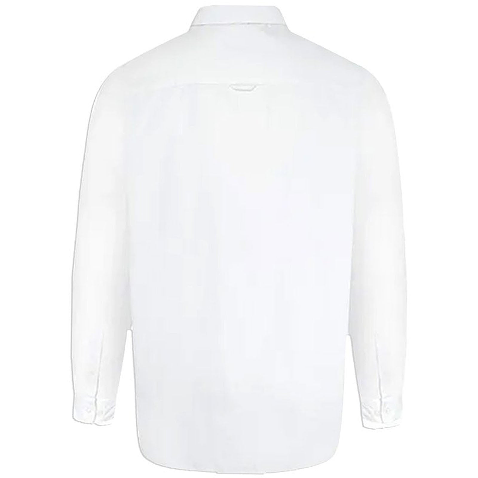 D555 Plus Size Richard Basic Oxford L S Shirt White Bigboys